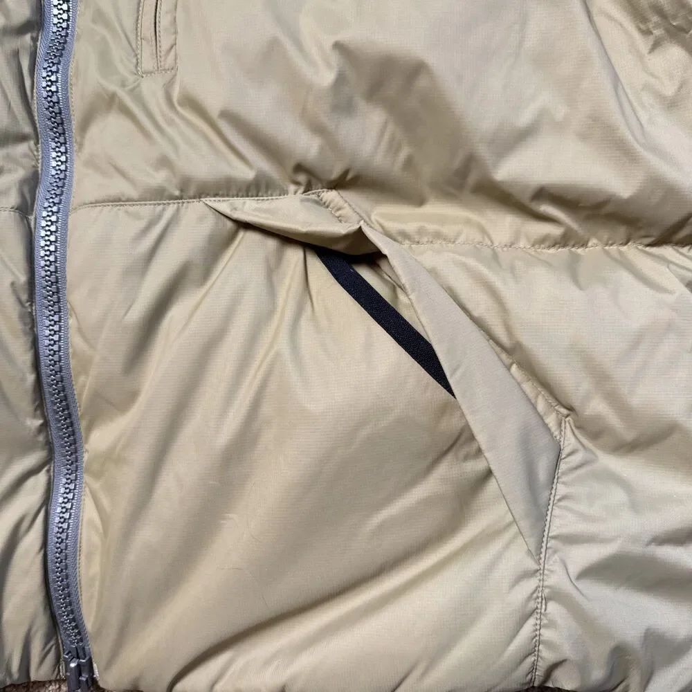 Nautica Men’s Puffer Coat 80% Down 20%‎ Waterfowl Feather Beige Sz L EUC Winter